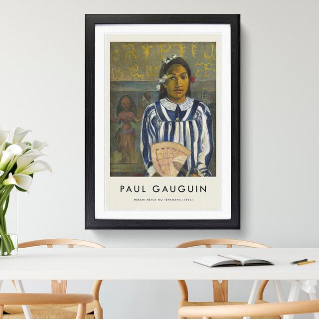 Tehamana by Paul Gauguin - Picture Frame Painting East Urban Home Frame Option: Black Framed, Size: 48cm H x 36cm W x 2cm D on Productcaster.