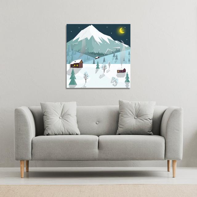 Winter Landscape - Wrapped Canvas Art Prints The Seasonal Aisle Size: 61cm H x 61cm W on Productcaster.