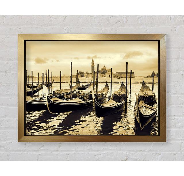 Gondola Line Up 4 - Single Picture Frame Art Prints Bright Star Size: 42cm H x 59.7cm W x 3.4cm D on Productcaster.