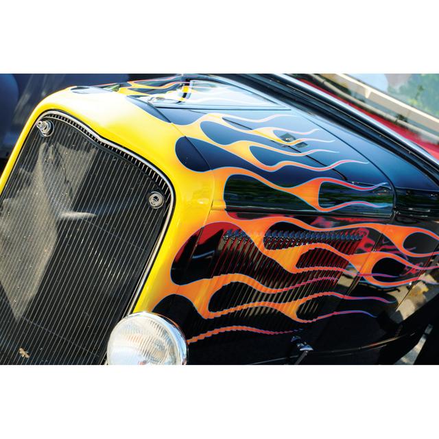 Flame Car - Wrapped Canvas Print 17 Stories Size: 61cm H x 91cm W x 3.8cm D on Productcaster.