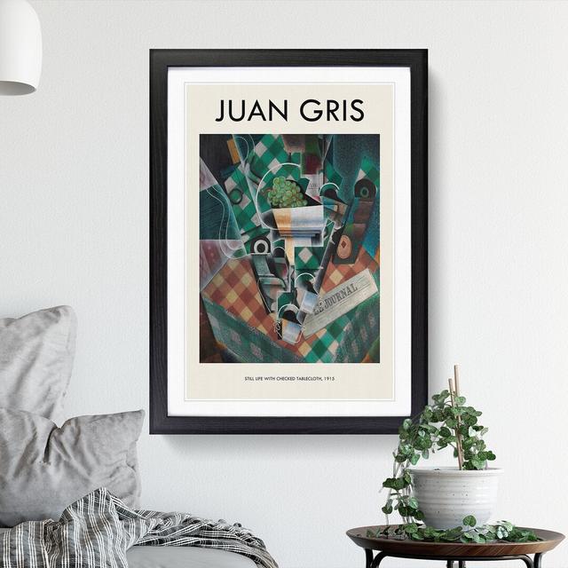 Checked Tablecloth by Juan Gris - Picture Frame Art Prints East Urban Home Frame Option: Black, Size: 36cm H x 27cm W x 2cm D on Productcaster.