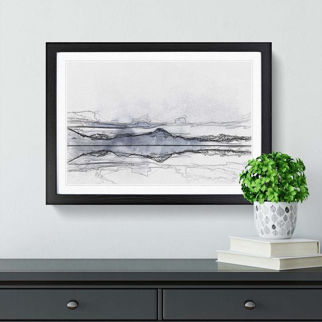 The Twin Lakes in Colorado in Abstract - Picture Frame Graphic Art Print East Urban Home Frame Option: Black, Size: 50cm H x 76cm W x 2cm D on Productcaster.