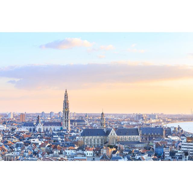 View over Antwerp by Pigprox - Wrapped Canvas Photograph 17 Stories Size: 30cm H x 46cm W on Productcaster.