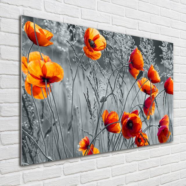 Field Poppies - Unframed Art Prints on Glass Ebern Designs on Productcaster.