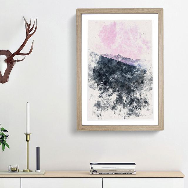 Purple Sunset - Picture Frame Painting Print East Urban Home Frame Option: Oak Framed, Size: 87cm H x 62cm W x 2cm D on Productcaster.