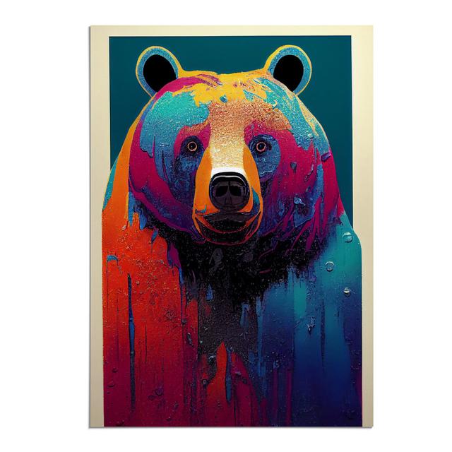 XV1022-4057X Splashed Bear No.3 Abstract - Print Alpen Home Matte Colour: No Matte, Size: 29.7cm H x 21cm W, Format: Paper on Productcaster.