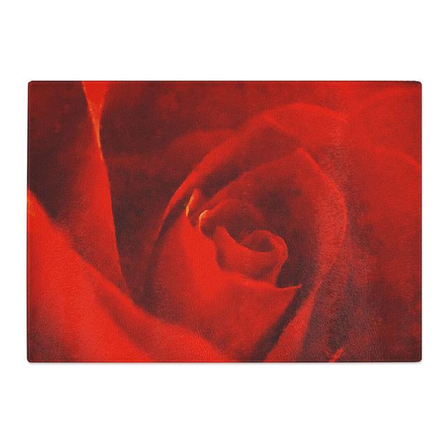 Rose Flower Vol.8 Painting Chopping Board East Urban Home Size: 0.4cm H x 20cm W x 28.5cm L on Productcaster.