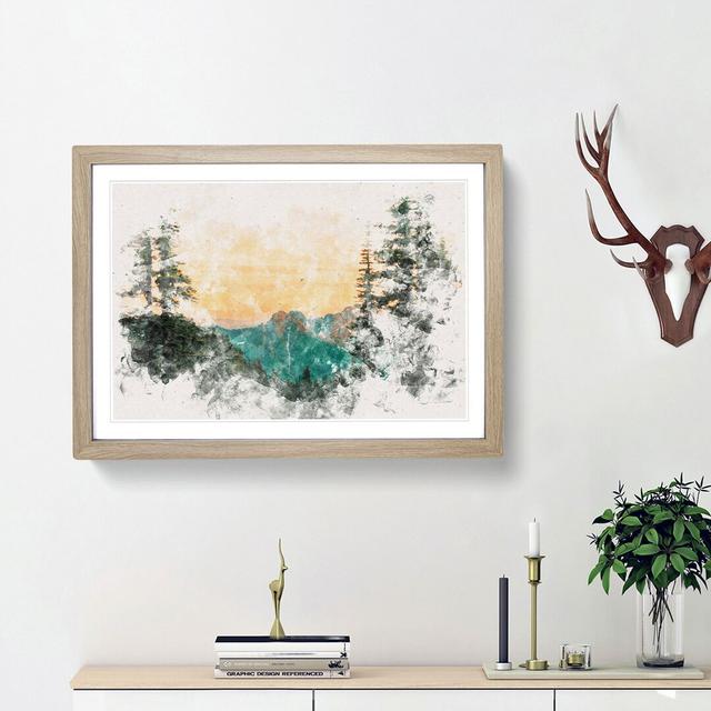 Mount Rainer in Washington - Picture Frame Graphic Art Print East Urban Home Frame Option: Oak Framed, Size: 27cm H x 36cm W x 2cm D on Productcaster.