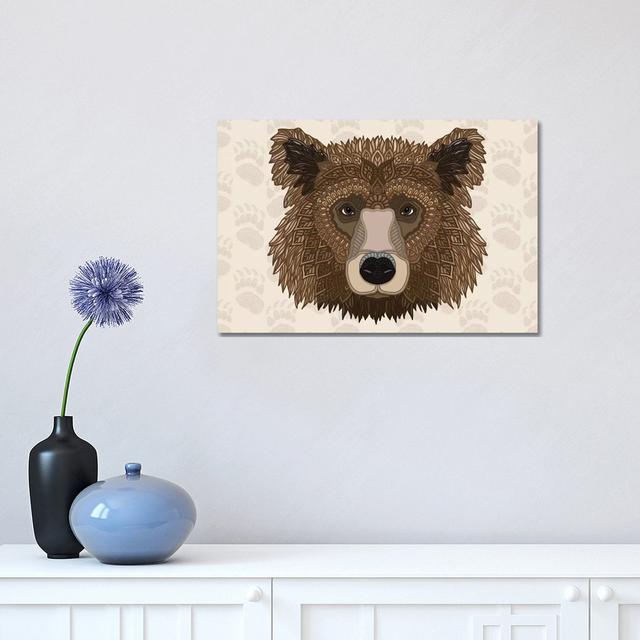 Grizzly Bear - Horizontal by Angelika Parker - Wrapped Canvas Print Union Rustic Size: 30.48cm H x 45.72cm W x 1.905cm D on Productcaster.