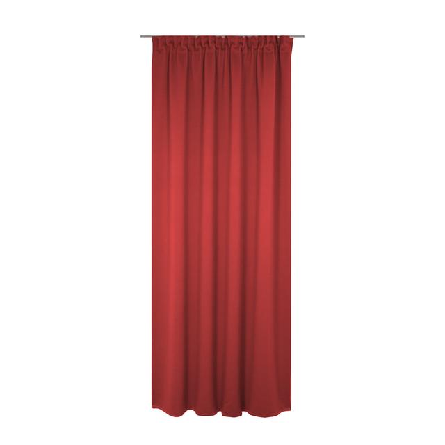 Polyester Blackout Pinch Pleat Curtain Panel Wirth Curtain Colour: Red, Panel Size: 142cm wide x 405cm high on Productcaster.