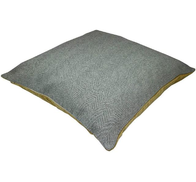 Square Floor Cushion McAlister Textiles Colour: Grey/Yellow on Productcaster.