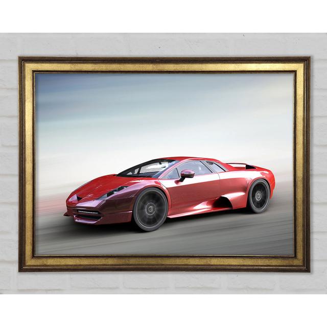 Red Speed - Single Picture Frame Art Prints Ebern Designs Size: 42cm H x 59.7cm W x 1.5cm D on Productcaster.