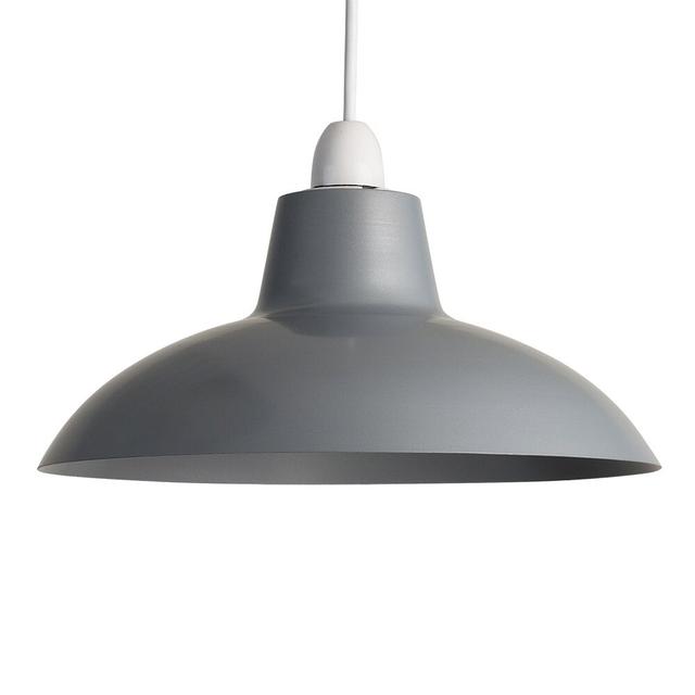 12.2cm H Metal Bowl Pendant Shade ( Screw On ) Wayfair Basics Colour: Silver on Productcaster.