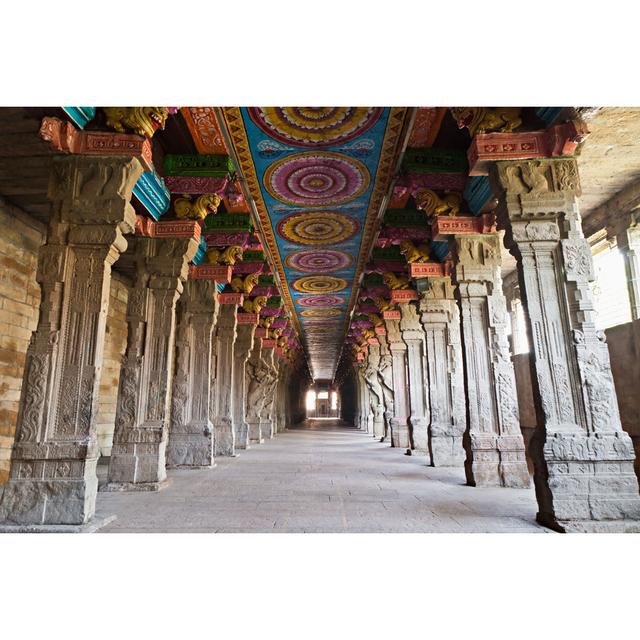 Inside Meenakshi Temple - Wrapped Canvas Print Ebern Designs Size: 51cm H x 76cm W x 3.8cm D on Productcaster.