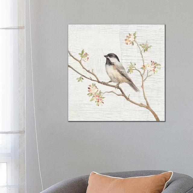 Vintage Black Capped Chickadee by Danhui Nai - Print on Canvas 17 Stories Size: 66.04cm H x 66.04cm W x 1.91cm D, Format: Wrapped Canvas on Productcaster.