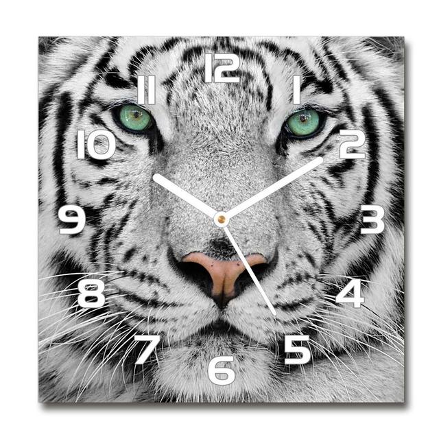 Jossalin Tiger Silent Wall Clock East Urban Home Colour: White on Productcaster.