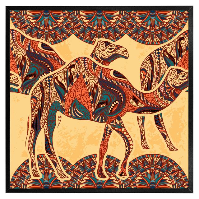 Bethanni Camels - Single Picture Frame Art Prints Latitude Vive Frame Colour: Black Framed, Size: 61cm H x 61cm W x 4cm D on Productcaster.