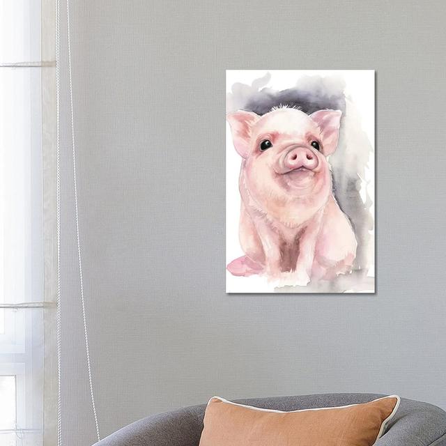 Piggy by Kira Balan - Wrapped Canvas Painting Brambly Cottage Size: 66.04cm H x 45.72cm W x 3.81cm D on Productcaster.