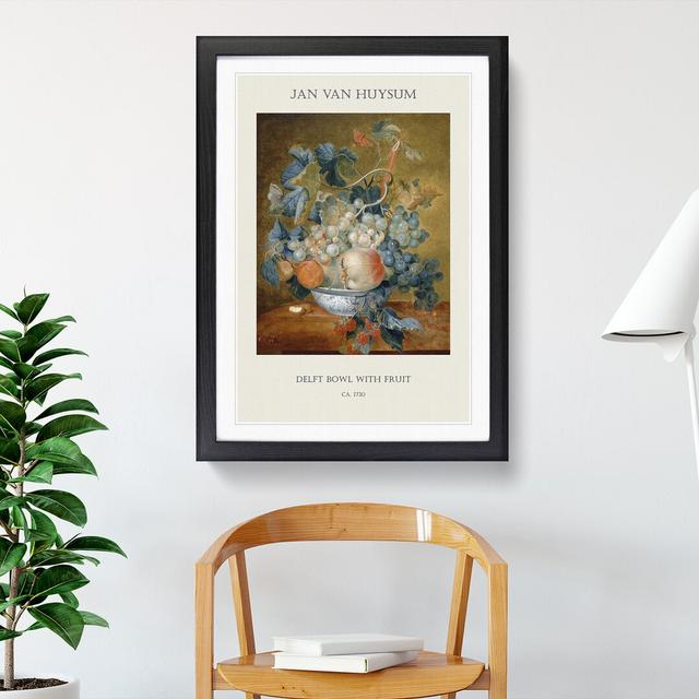 Still Life With Flowers And Fruit Vol.3 by Jan Van Huysum - Single Picture Frame Print East Urban Home Size: 48cm H x 36cm W x 2cm D, Frame Option: Bl on Productcaster.