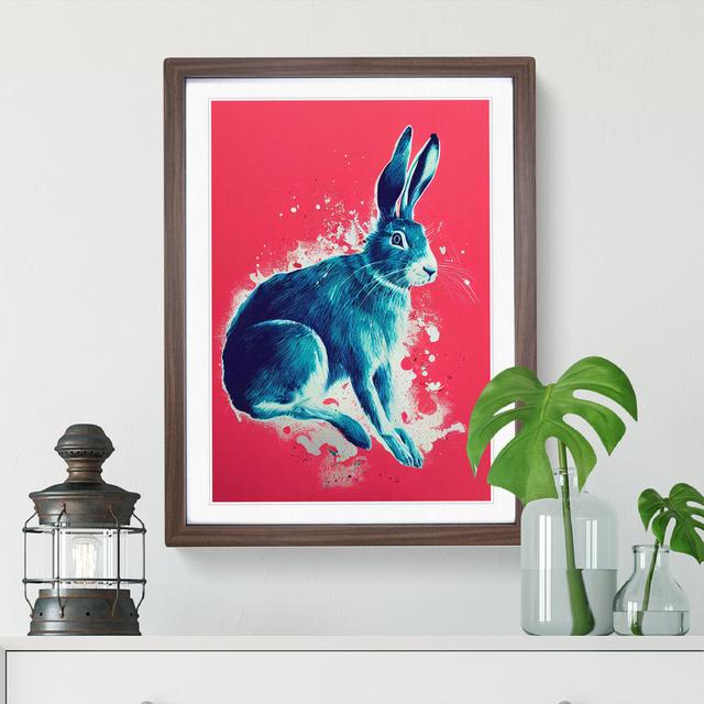 Attractive Hare - Picture Frame Painting Brambly Cottage Size: 64cm H x 46cm W x 2cm D, Frame Colour: Walnut Framed on Productcaster.