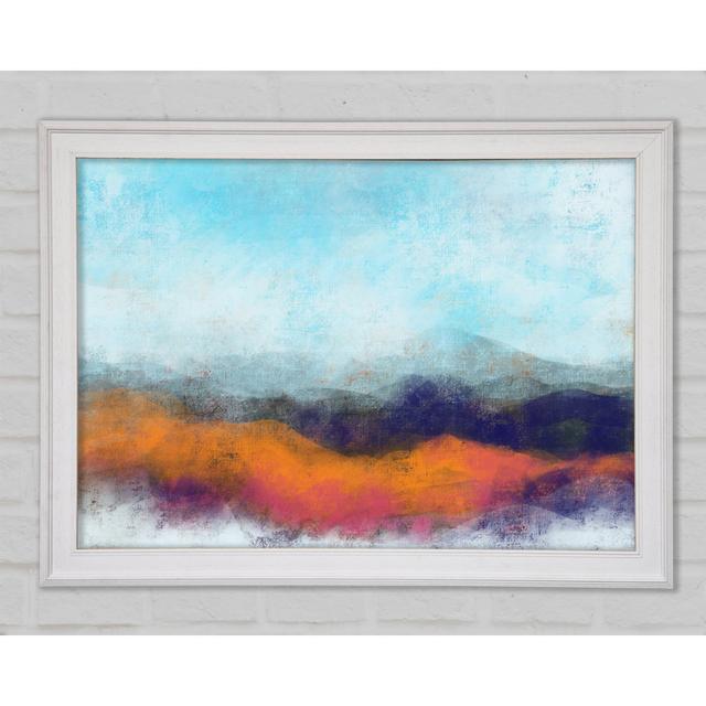 Rough Orange And Blue - Single Picture Frame Art Prints Ivy Bronx Size: 59.7cm H x 84.1cm W x 1.5cm D on Productcaster.