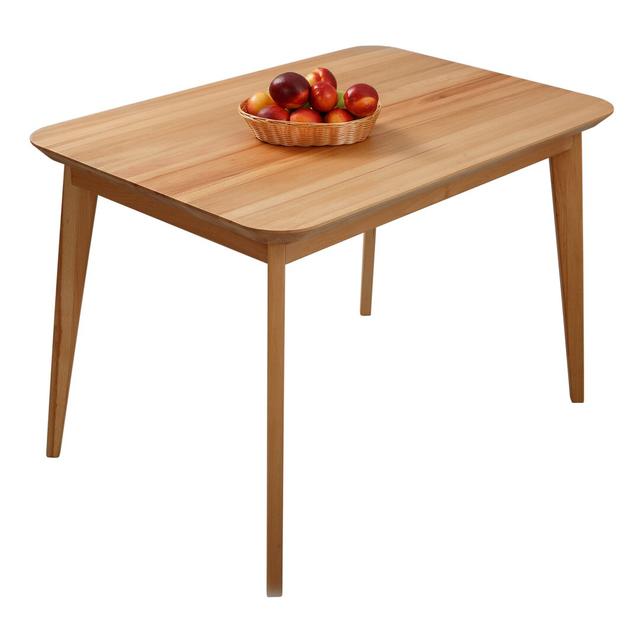 Dantzler solid wood dining table Natur Pur Size: H75 x L110 x W75cm, Colour: Beech Heartwood on Productcaster.