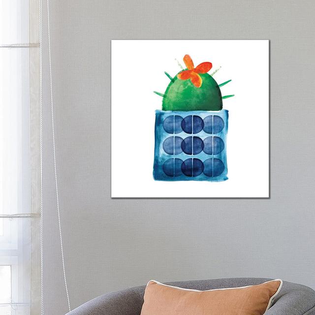 Colourful Cactus IX - Wrapped Canvas Painting Natur Pur Size: 66.04cm H x 66.04cm W x 1.91cm D on Productcaster.