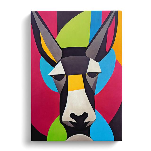 Donkey Abstract Vol.2 - Wrapped Canvas Graphic Art Brambly Cottage Frame Option: Wrapped Canvas, Size: 60cm H x 40cm W x 3cm D on Productcaster.