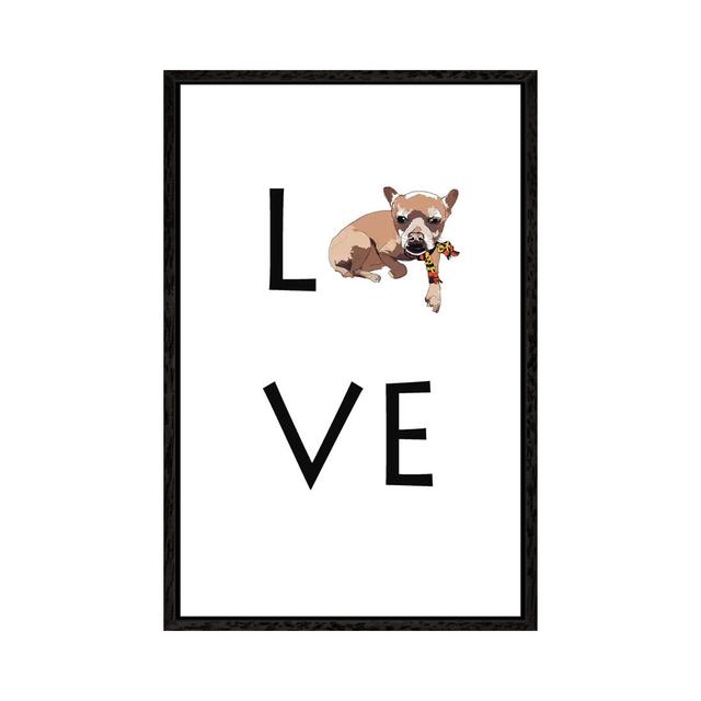 Love Your Dog Chihuahua Happy Larry Format: Black Framed, Size: 66.04cm H x 45.72cm W x 3.81cm D on Productcaster.