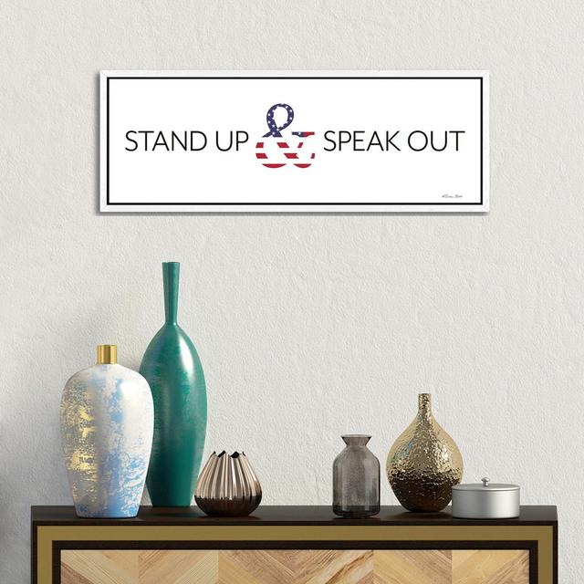 Stand Up And Speak Out von Susan Ball - Panoramaleinwand auf Leinwand Giclée auf Leinwand Ebern Designs Größe: 30,48 cm H x 91,44 cm B x 3,81 cm T, Fo on Productcaster.