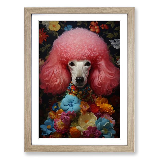 Poodle Informel No.2 - Single Picture Frame Print on Wood Marlow Home Co. Size: 34cm H x 25cm W x 2cm D, Format: Oak on Productcaster.