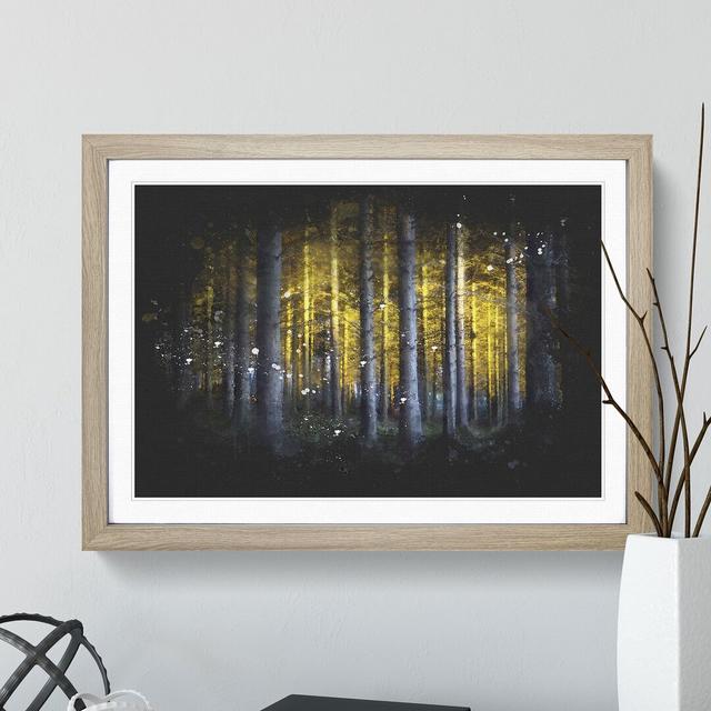 Sunlight Forest Vol.4 Paint Splash - Picture Frame Graphic Art East Urban Home Size: 36cm H x 48cm W x 2cm D, Frame Option: Oak on Productcaster.