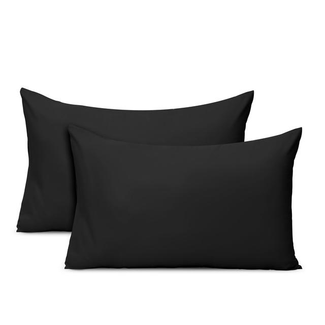 Castille 100% Polyester Envelope Pillowcases (Set of 2) 17 Stories Colour: Black on Productcaster.