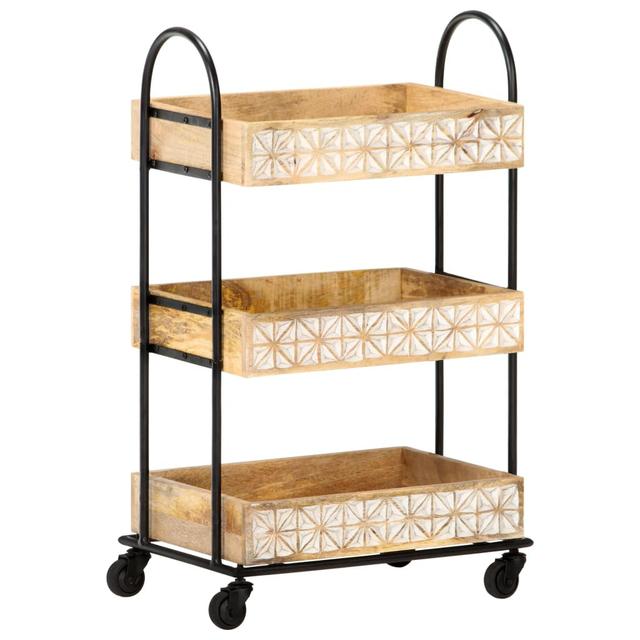 Mannsville Solid Wood Top Kitchen Cart Bloomsbury Market on Productcaster.