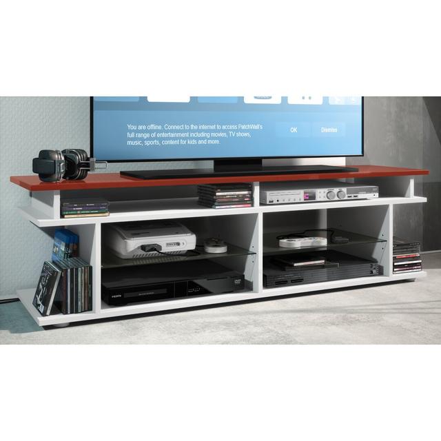 Mcclean TV Stand for TVs up to 60" Metro Lane Colour: White/Burgundy on Productcaster.