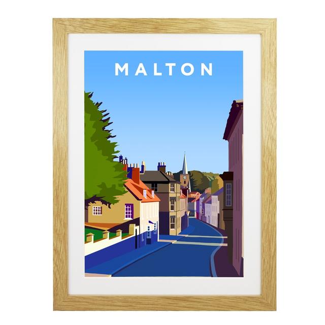 Malton by Richard O'Neil - Print East Urban Home Size: 43.5 cm H x 33.5 cm W x 2.2 cm D, Format: Oak Wood Frame on Productcaster.