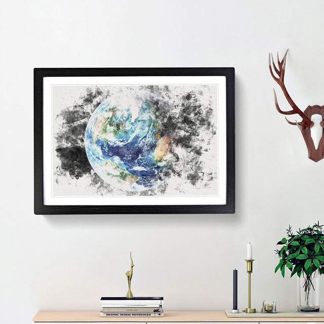 Our Planet Earth - Picture Frame Graphic Art Print East Urban Home Size: 62cm H x 87cm W x 2cm D, Frame Option: Black Framed on Productcaster.