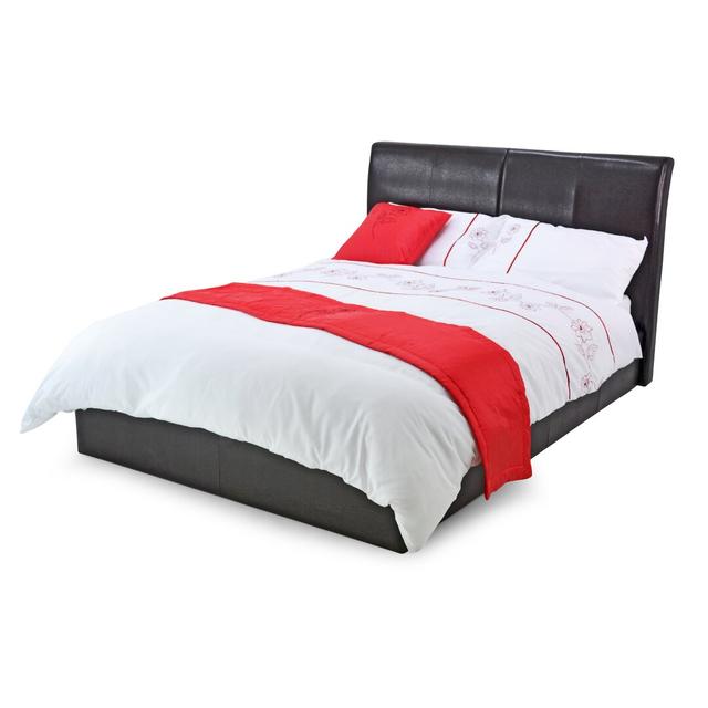 Hartfield Upholstered Ottoman Bed ClassicLiving Colour: Black, Size: Double (4'6) on Productcaster.