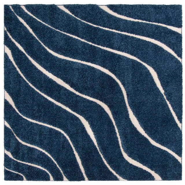 Hibben Dark Blue/Beige Rug Ebern Designs Rug Size: Square 122cm on Productcaster.