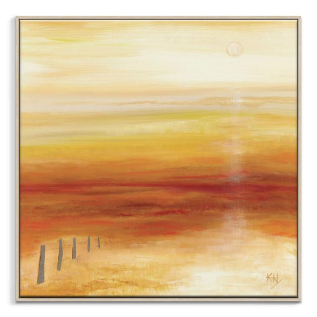 Outback Sunrise by Karen Hopkins - Wrapped Canvas Painting East Urban Home Format: Timber Floater Frame, Size: 61cm H x 61cm W on Productcaster.