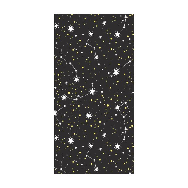 Giammarco Starry Sky with Large Chariot Black/White/Yellow Indoor/Outdoor Rug East Urban Home Rug Size: Rectangle 100 x 200cm on Productcaster.