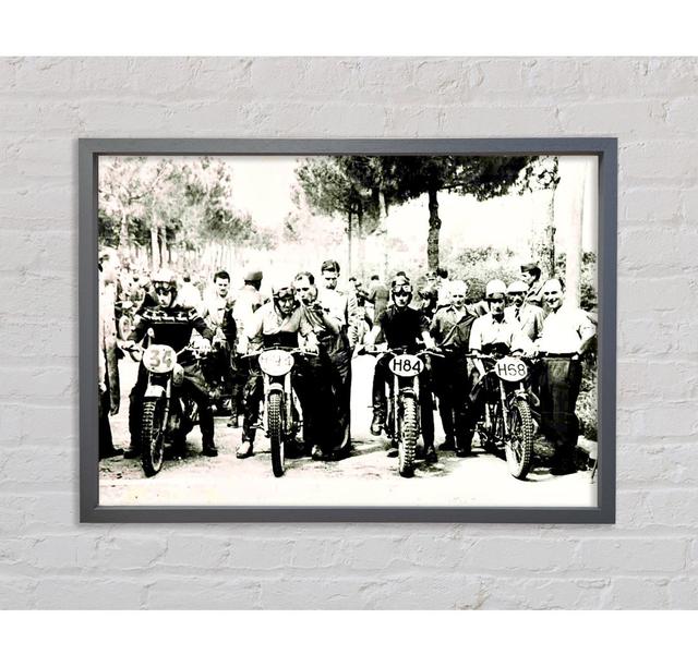 Vintage Motorcross Before The Gun Framed Print Bright Star Size: 59.7cm H x 84.1cm W on Productcaster.