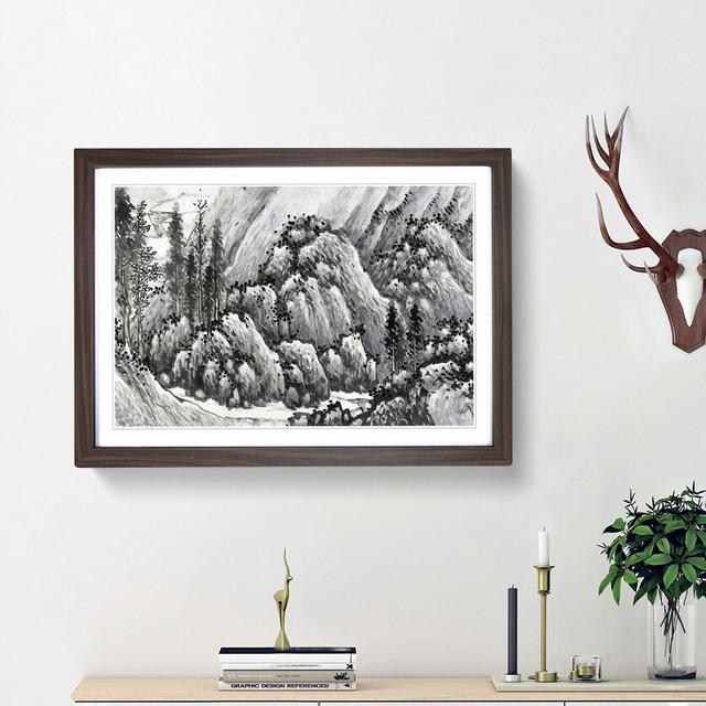 Landscape Vol.6 by Shen Zhou - Picture Frame Painting Print East Urban Home Frame Option: Walnut Framed, Size: 36cm H x 48cm W x 2cm D on Productcaster.