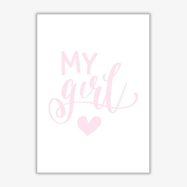 My Girl - Typography Print on Paper East Urban Home Format: No Frame, Size: 60 cm H x 42 cm W x 1 cm D on Productcaster.