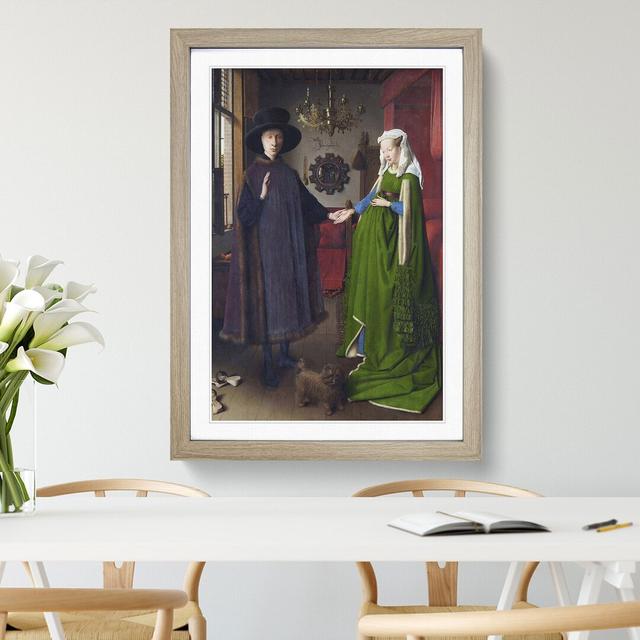 Arnolfini Portrait by Jan van Eyck - Picture Frame Painting East Urban Home Frame Option: Oak Framed, Size: 65cm H x 48cm W x 2cm D on Productcaster.