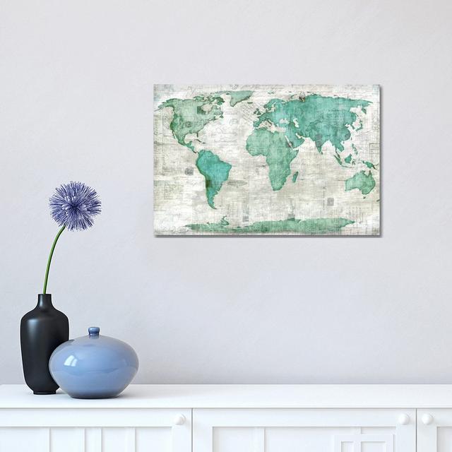 World by Edward Selkirk - Wrapped Canvas Print Borough Wharf Size: 30.48cm H x 45.72cm W x 1.905cm D on Productcaster.