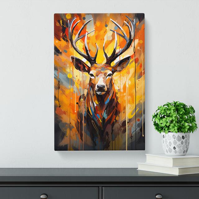 Deer Abstract No.2 - Art Prints Alpen Home Size: 50cm H x 35cm W x 3cm D on Productcaster.