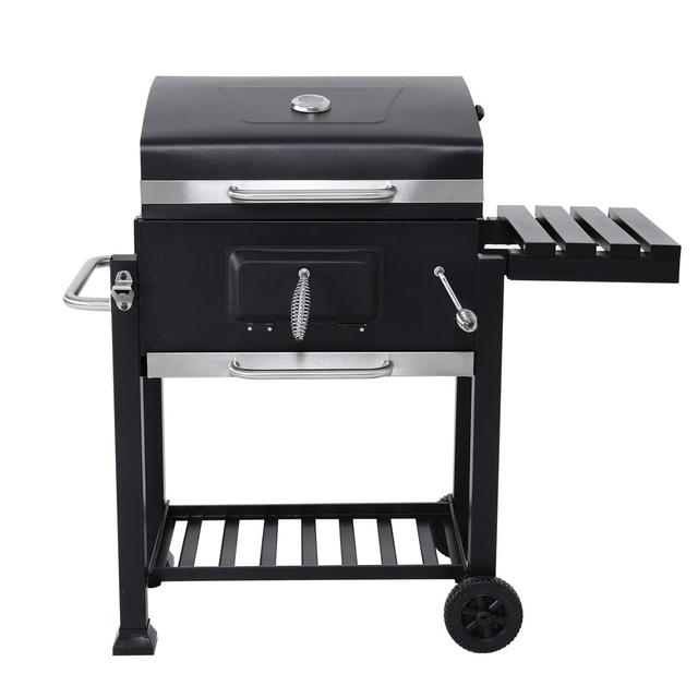 Dakota Fields Zylinder Holzkohlegrill 113 cm Garten Living on Productcaster.