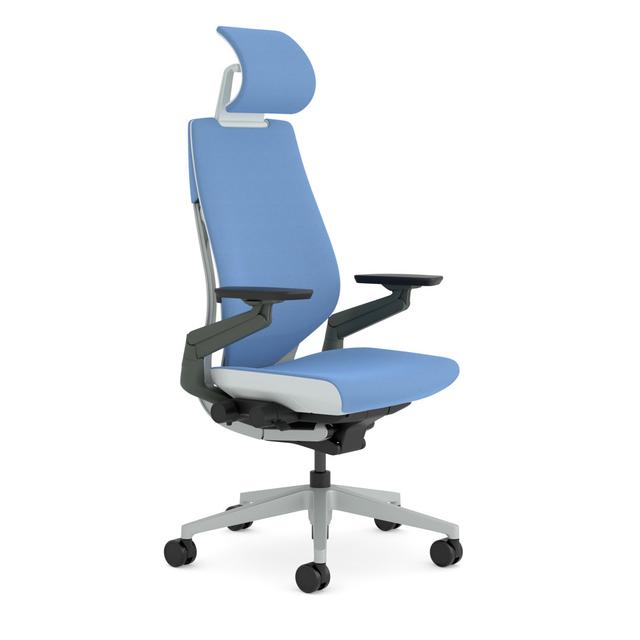 Gesture Ergonomic Office Chair With 4D-Armrests And 3D Live Back Lumbar Support Steelcase Upholstery Colour: Blue on Productcaster.