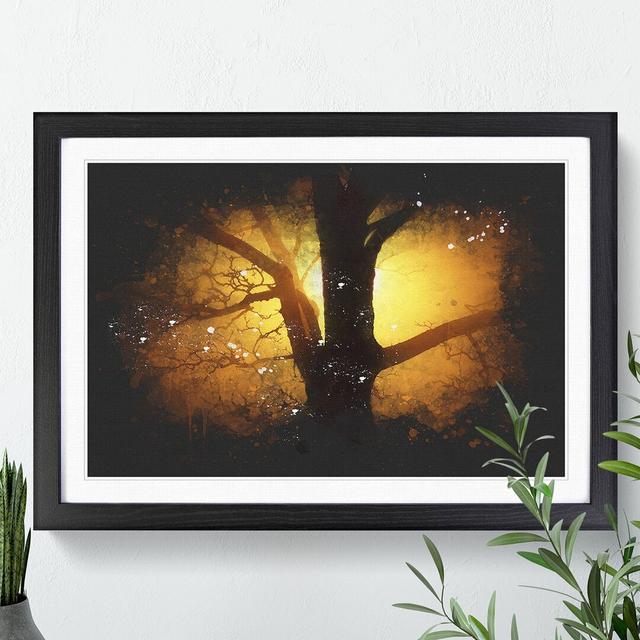 Tree at Sunset Vol.5 - Picture Frame Graphic Art East Urban Home Frame Option: Black, Size: 27cm H x 36cm W x 2cm D on Productcaster.